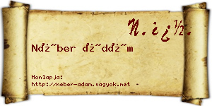 Néber Ádám névjegykártya